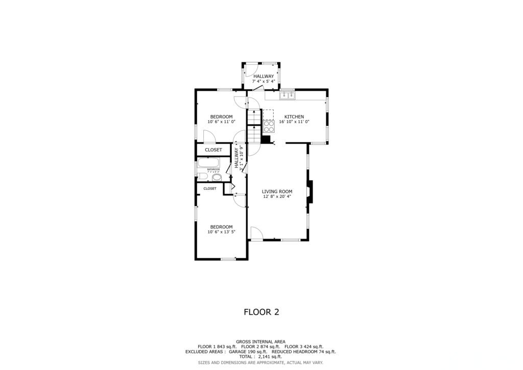 Detailed floor plan of a home in Ballard, Seattle, showcasing the second floor layout with labeled rooms and dimensions. The design highlights functional living spaces and architectural elements.